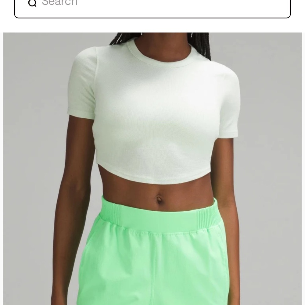 Lululemon Athletica light green Crop Top